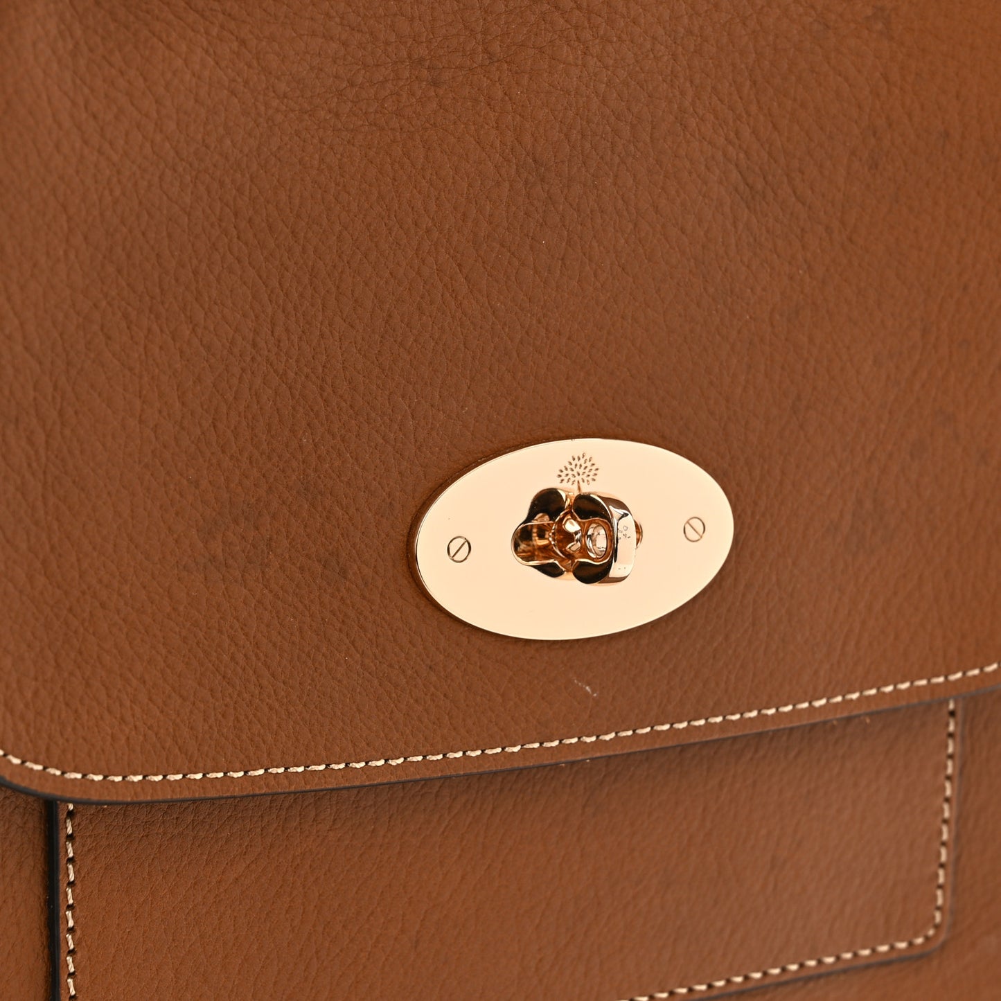 Natural Grain Calfskin Antony Messenger Crossbody Oak