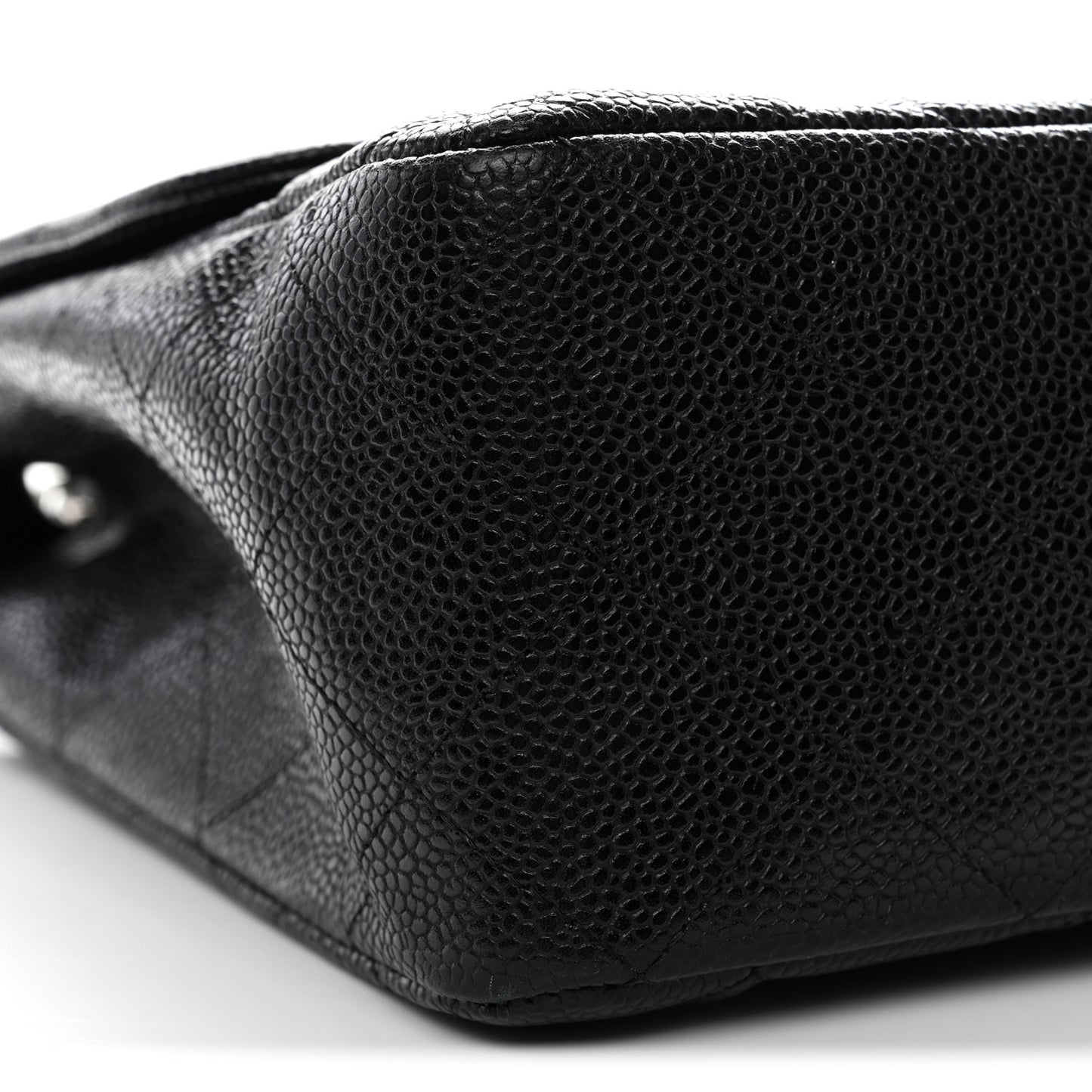 Caviar Quilted Jumbo Single Flap Black Black