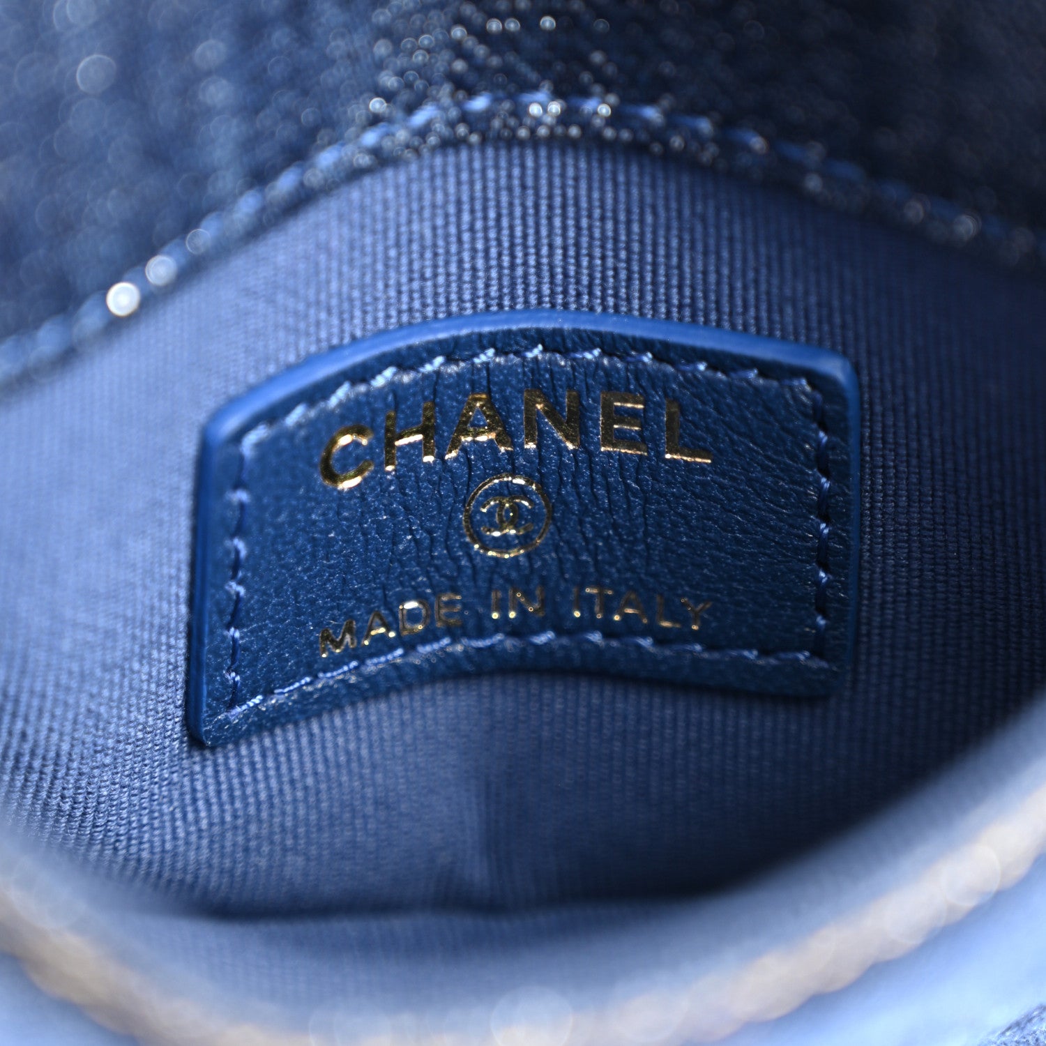 Chanel Denim Quilted Double You Flap Bag Charm Blue 6 of 8