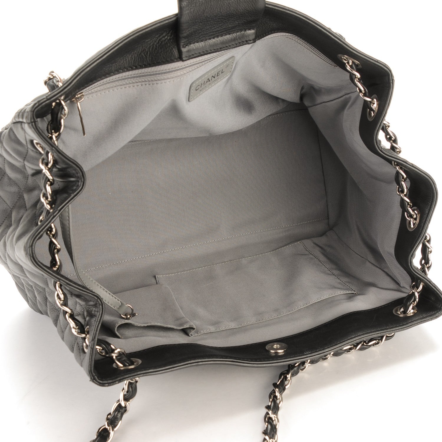 Chanel Calfskin Coco Bengal Open Accordion Tote Black 5 of 7