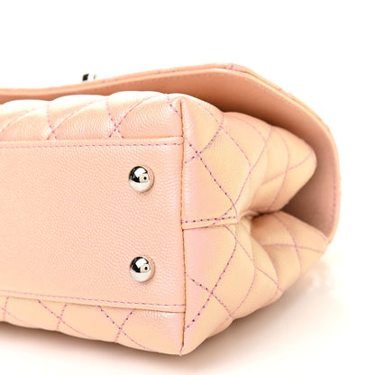 Chanel Iridescent Caviar Quilted Mini Coco Handle Flap Pink 9 of 9