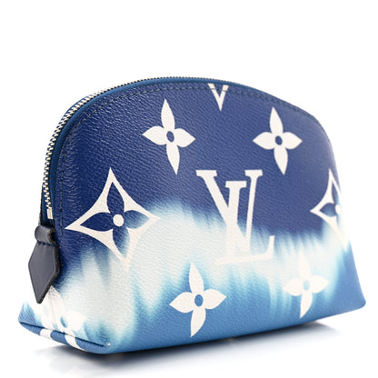 Louis Vuitton LOUIS VUITTON Monogram Giant Escale Cosmetic Pouch Blue 3 of 7