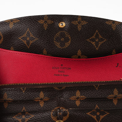 Louis Vuitton Monogram Emilie Wallet Red 5 of 7