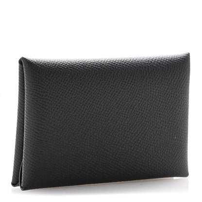 Hermes Epsom Calvi Duo Card Case Black 3 of 8