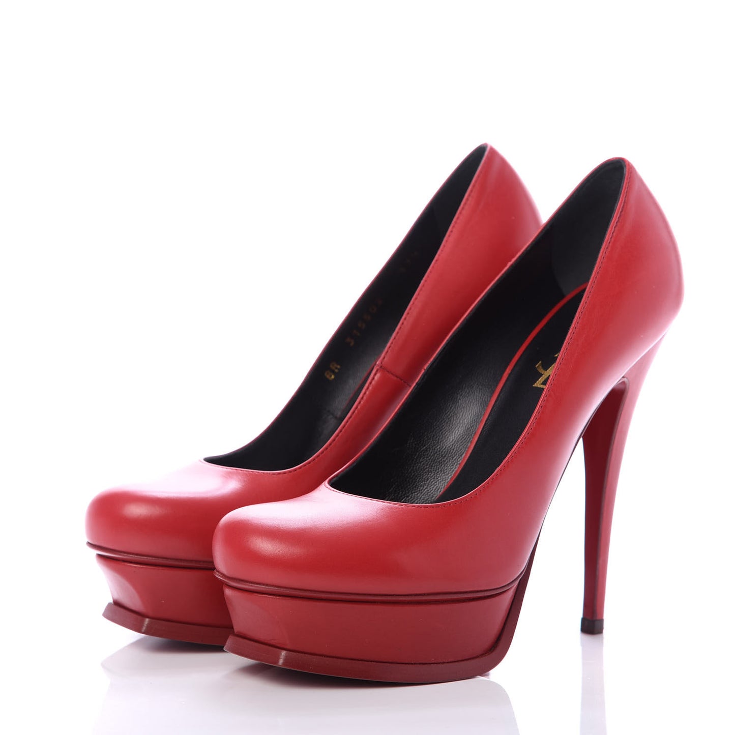 Seta Calfskin Tribute 105 Platform Pumps 37.5 Rouge Orient