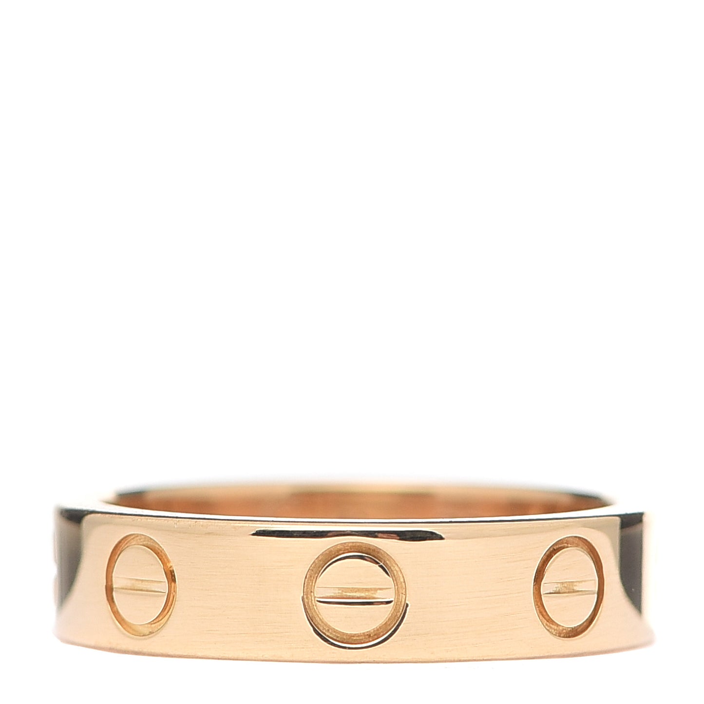 18K Yellow Gold Diamond 4mm LOVE Wedding Band Ring 46 3.75