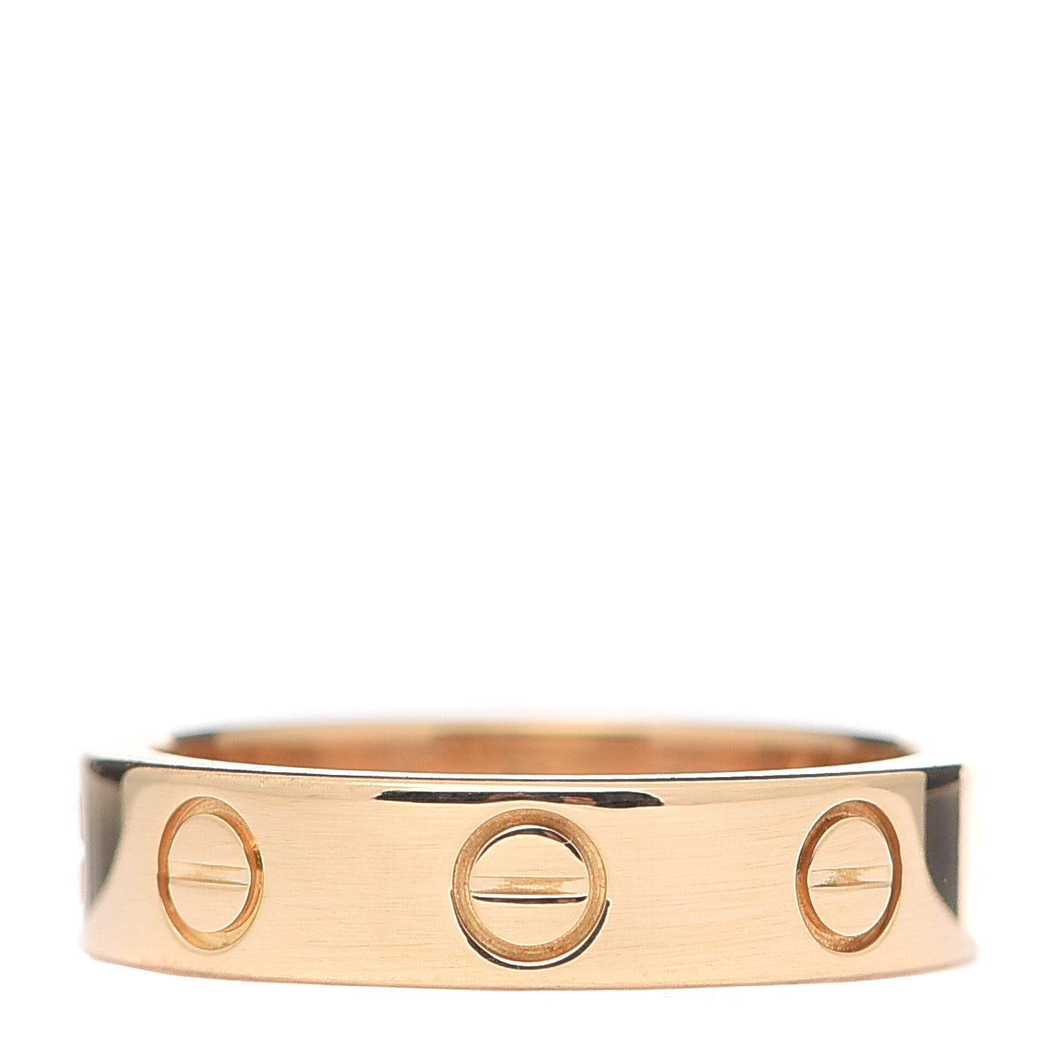 Cartier 18K Yellow Gold Diamond 4mm LOVE Wedding Band Ring 46 3.75 3 of 4