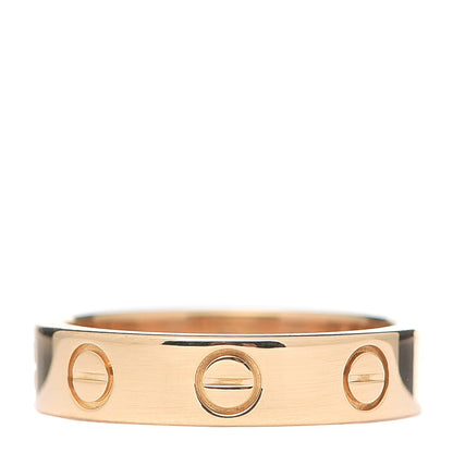 Cartier 18K Yellow Gold Diamond 4mm LOVE Wedding Band Ring 46 3.75 3 of 4