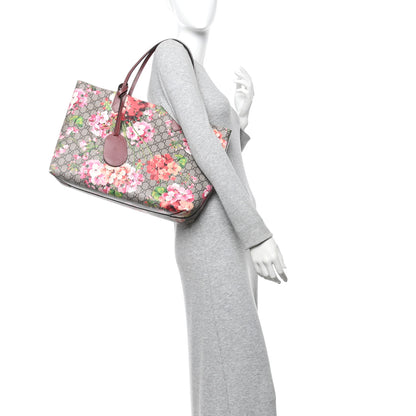 Gucci GG Supreme Monogram Blooms Medium Reversible Tote Beige Multicolor Dry Rose 2 of 12