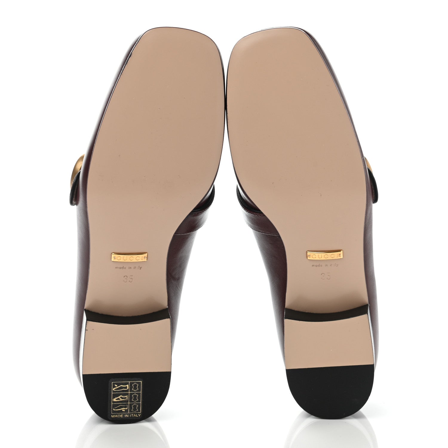 Gucci Malaga Kid Womens GG Marmont Loafers 35 Vintage Bordeaux 5 of 10
