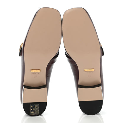 Gucci Malaga Kid Womens GG Marmont Loafers 35 Vintage Bordeaux 5 of 10