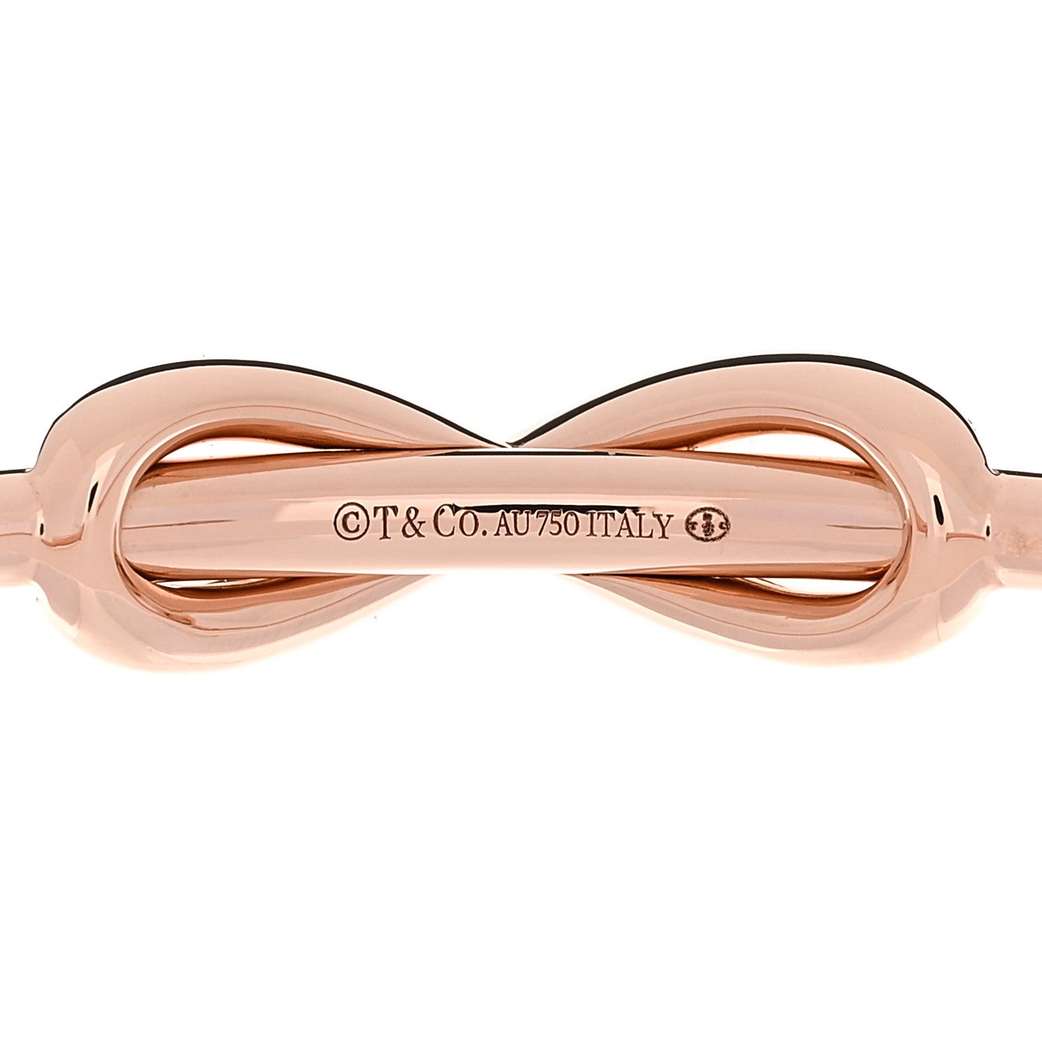 Tiffany 18K Rose Gold Diamond Infinity Cuff Bracelet 3 of 4