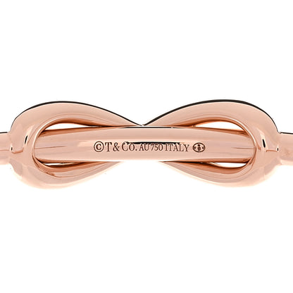Tiffany 18K Rose Gold Diamond Infinity Cuff Bracelet 3 of 4