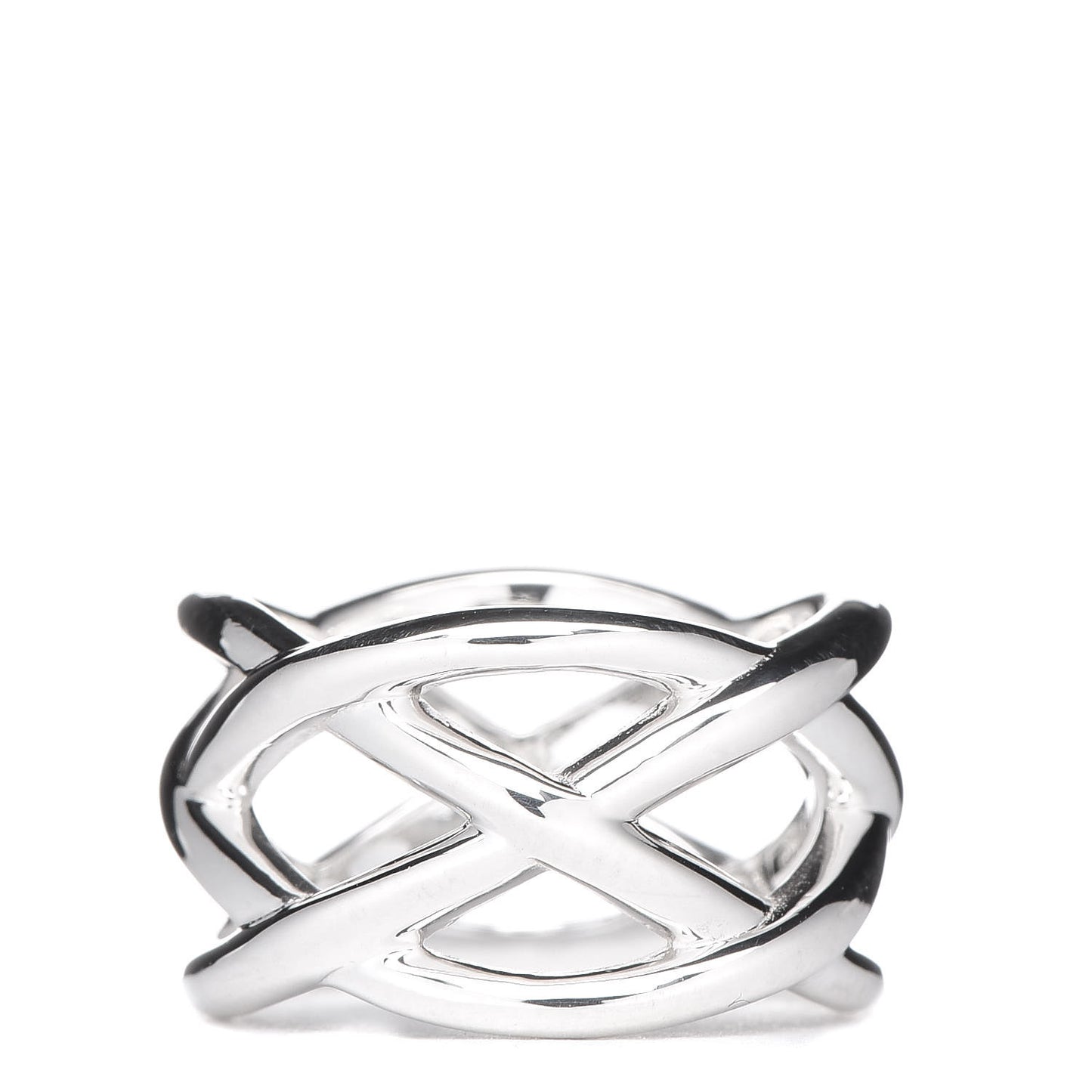 Sterling Silver Weave Ring 50 5.5