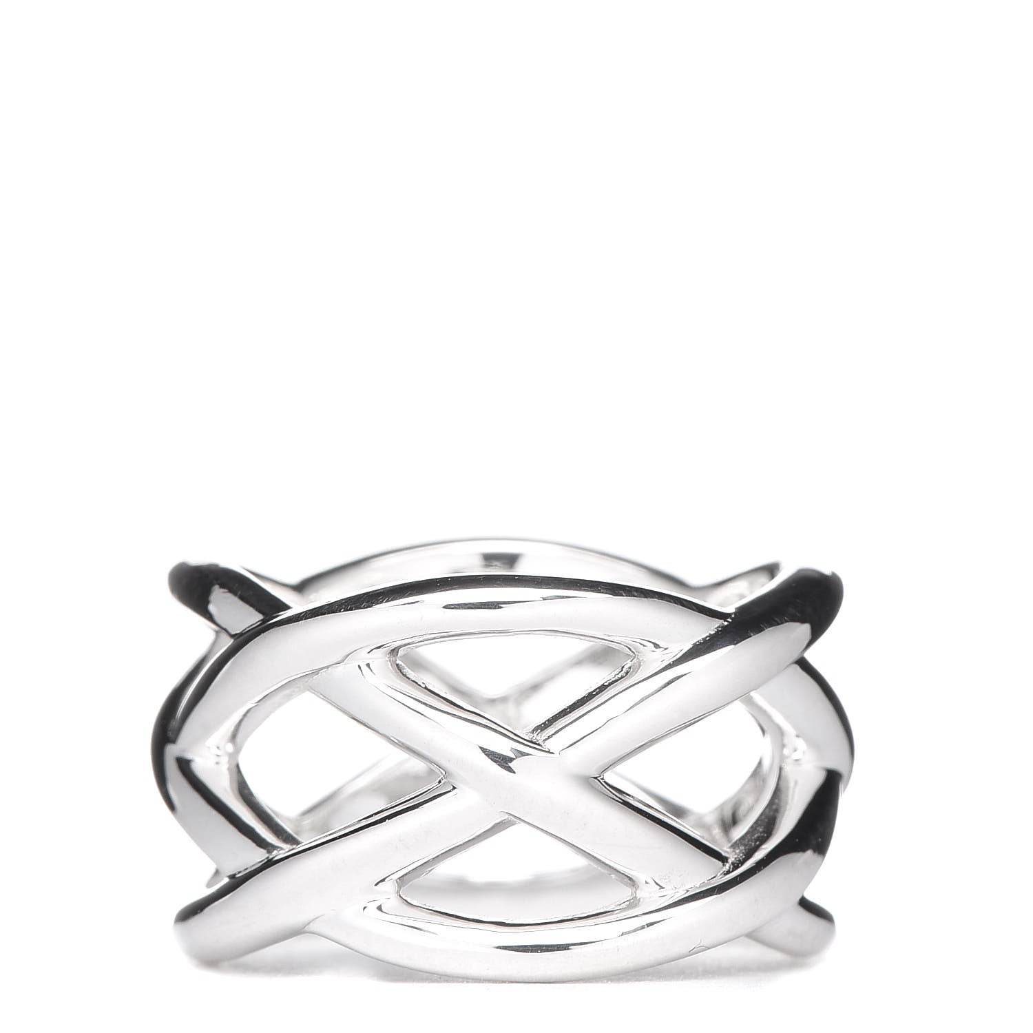 Tiffany Sterling Silver Weave Ring 50 5.5 1 of 4