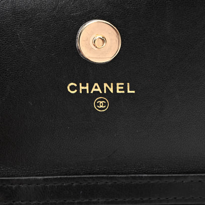 Chanel Shiny Lambskin Ribbon Quilted Flap Belt Bag Black 6 of 12