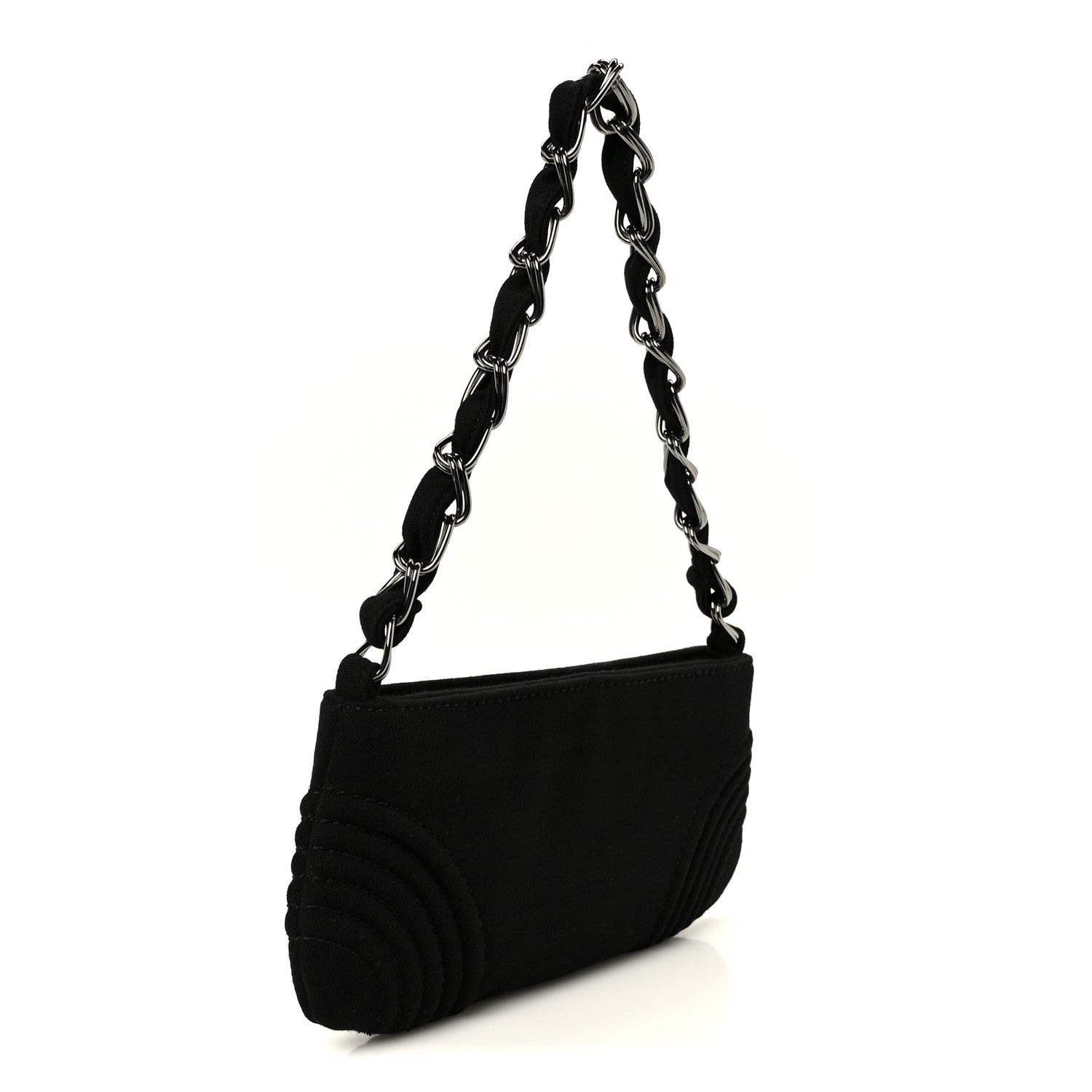 Chanel Jersey Quilted Mini Shoulder Bag Black 3 of 10