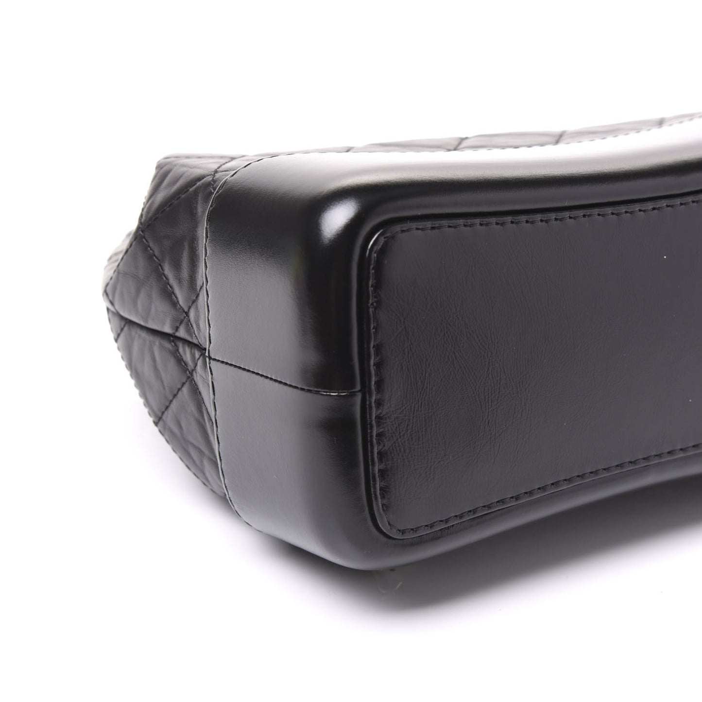 Aged Calfskin Quilted Small Gabrielle Backpack Black