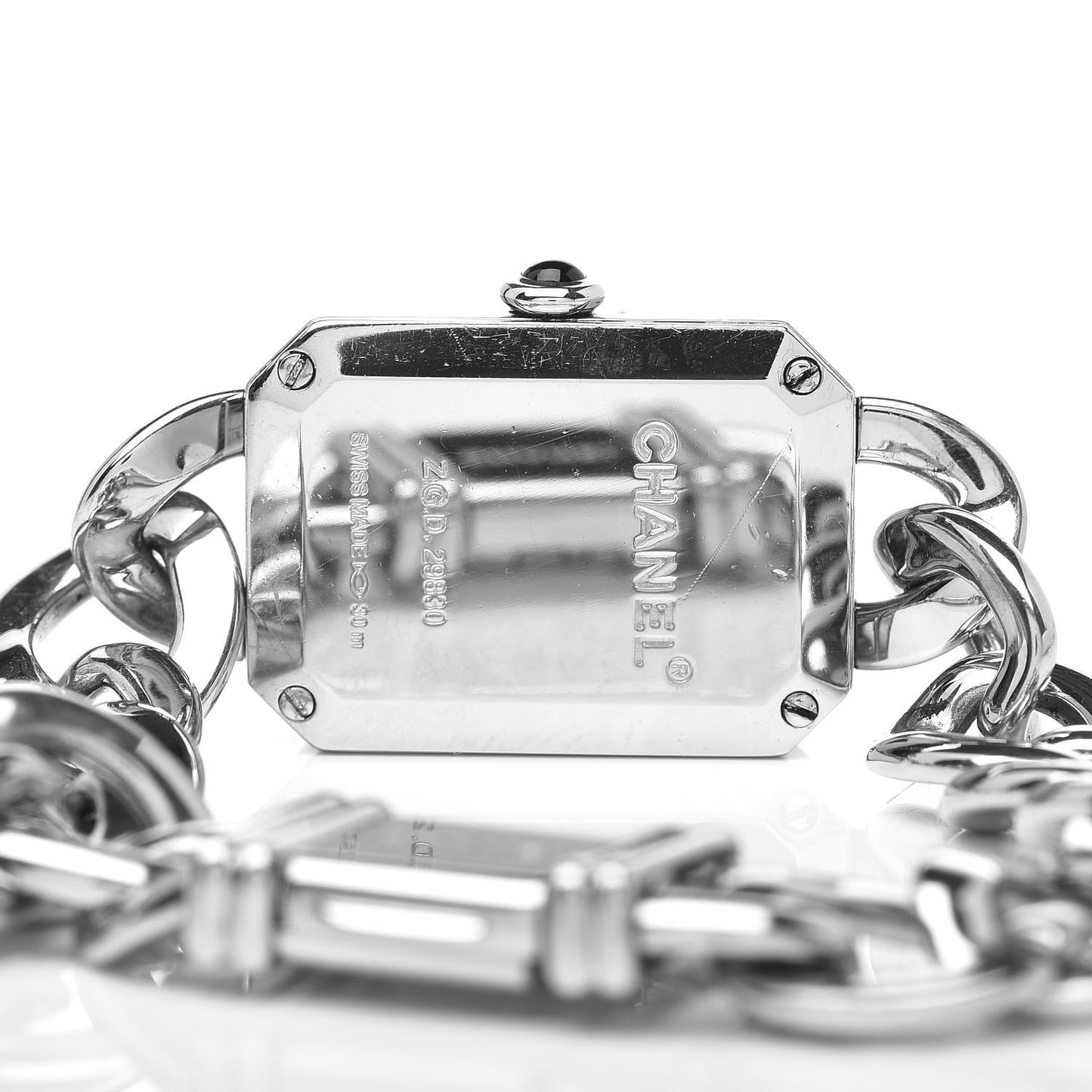 Stainless Steel 20mm Chain Premiere Quartz Watch Black S