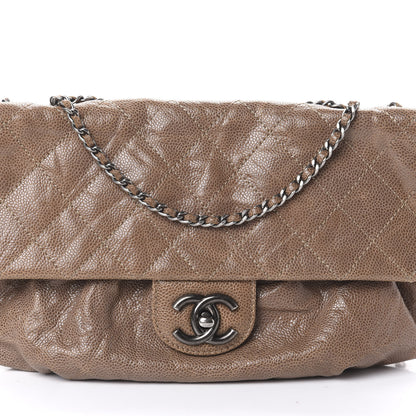 Chanel Caviar Quilted Medium Elastic Flap Brown 8 of 11