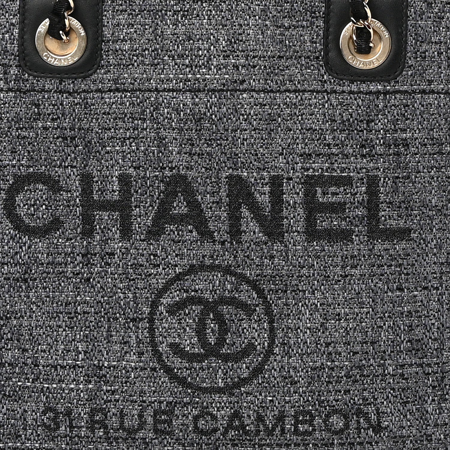 Chanel Lurex Boucle Small Deauville Tote Black 8 of 17