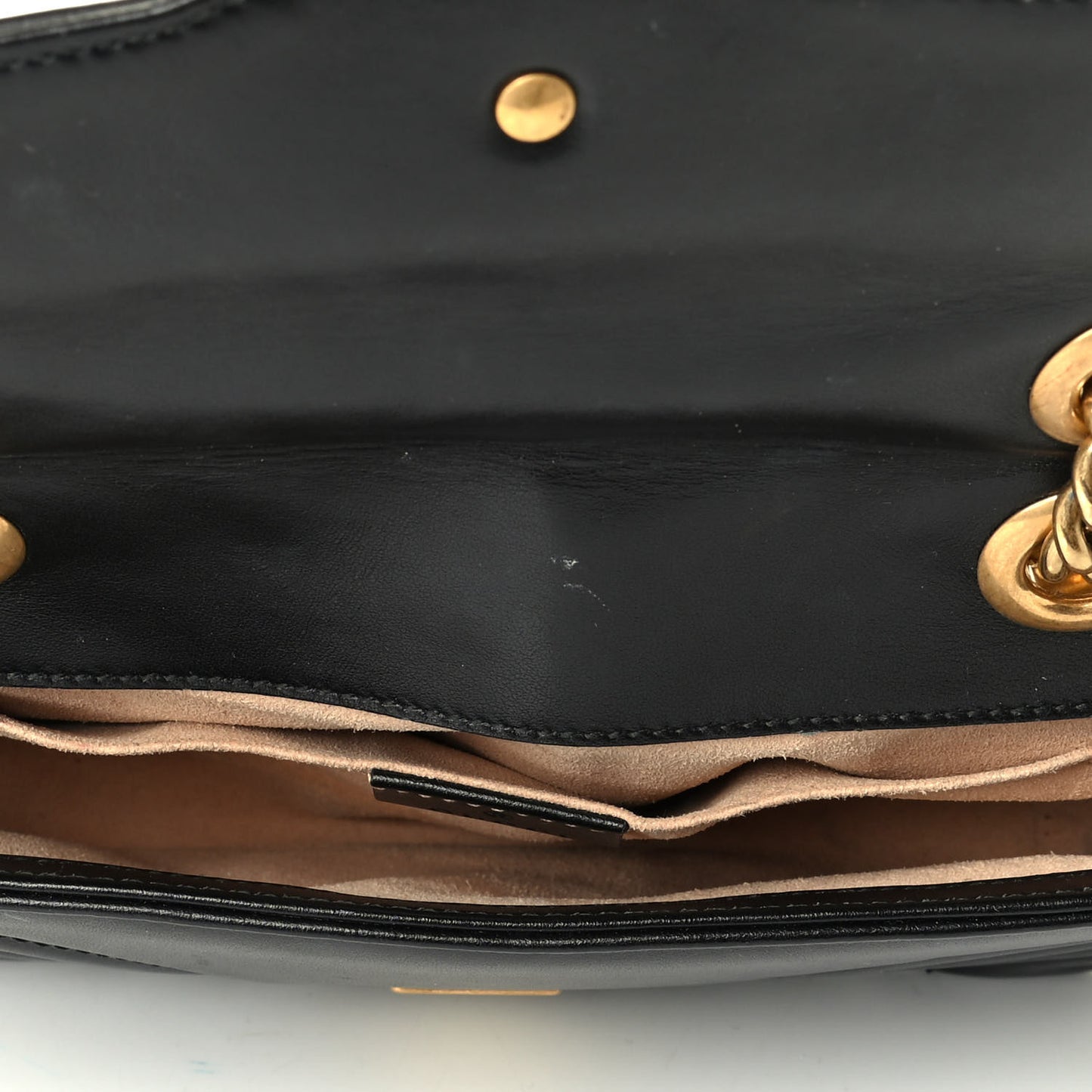 Calfskin Matelasse Mini GG Marmont Shoulder Bag Black
