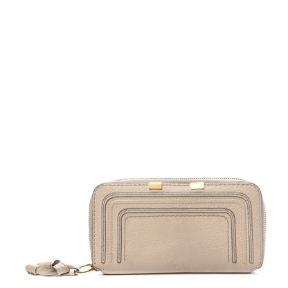 Chloe Calfskin Marcie Long Zip Around Wallet Abstract White 1 of 8