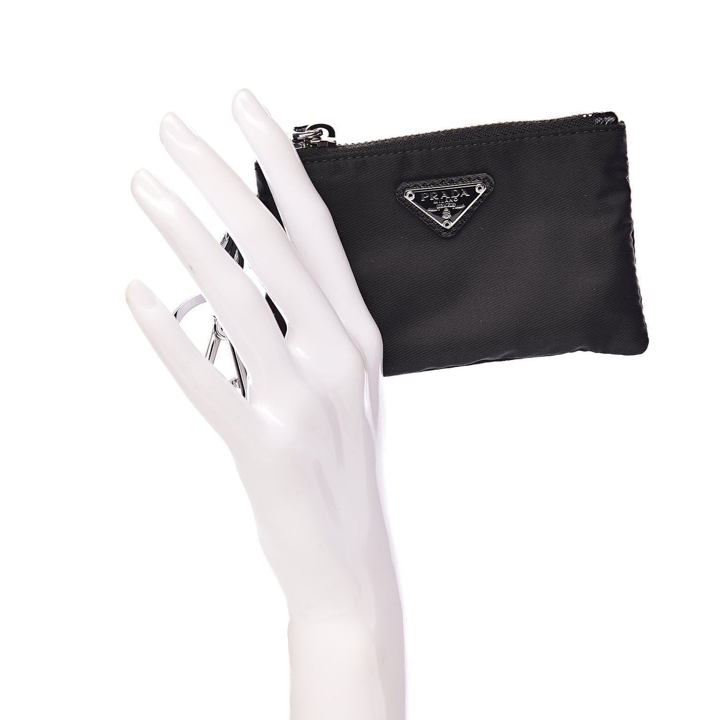Tessuto Nylon Key Pouch Black