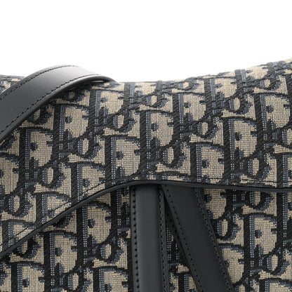 Christian Dior Oblique Saddle Bag With Strap Blue 8 of 10