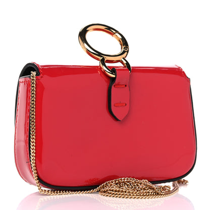 Fendi Vitello Vernice Mou Nano Baguette Charm Rosso Cardinale 3 of 9
