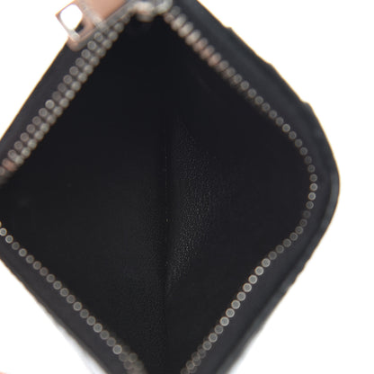 Saint Laurent Calfskin Crocodile Embossed 5 Fragments Zip Pouch Card Holder Black 5 of 7