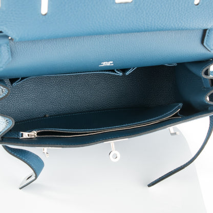 Hermes Taurillon Clemence Jypsiere 28 Bleu Thalassa 5 of 7