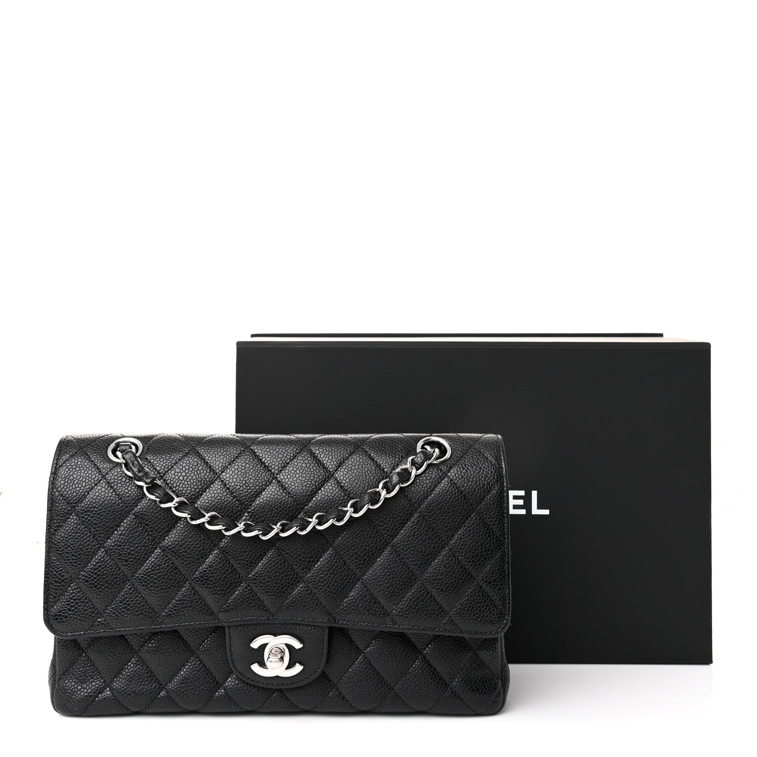 Chanel Caviar Quilted Medium Double Flap Black 13 of 13