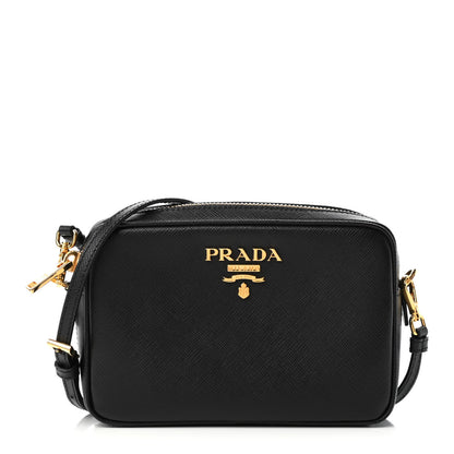 Prada Saffiano Lux Small Camera Crossbody Bag Black 1 of 9
