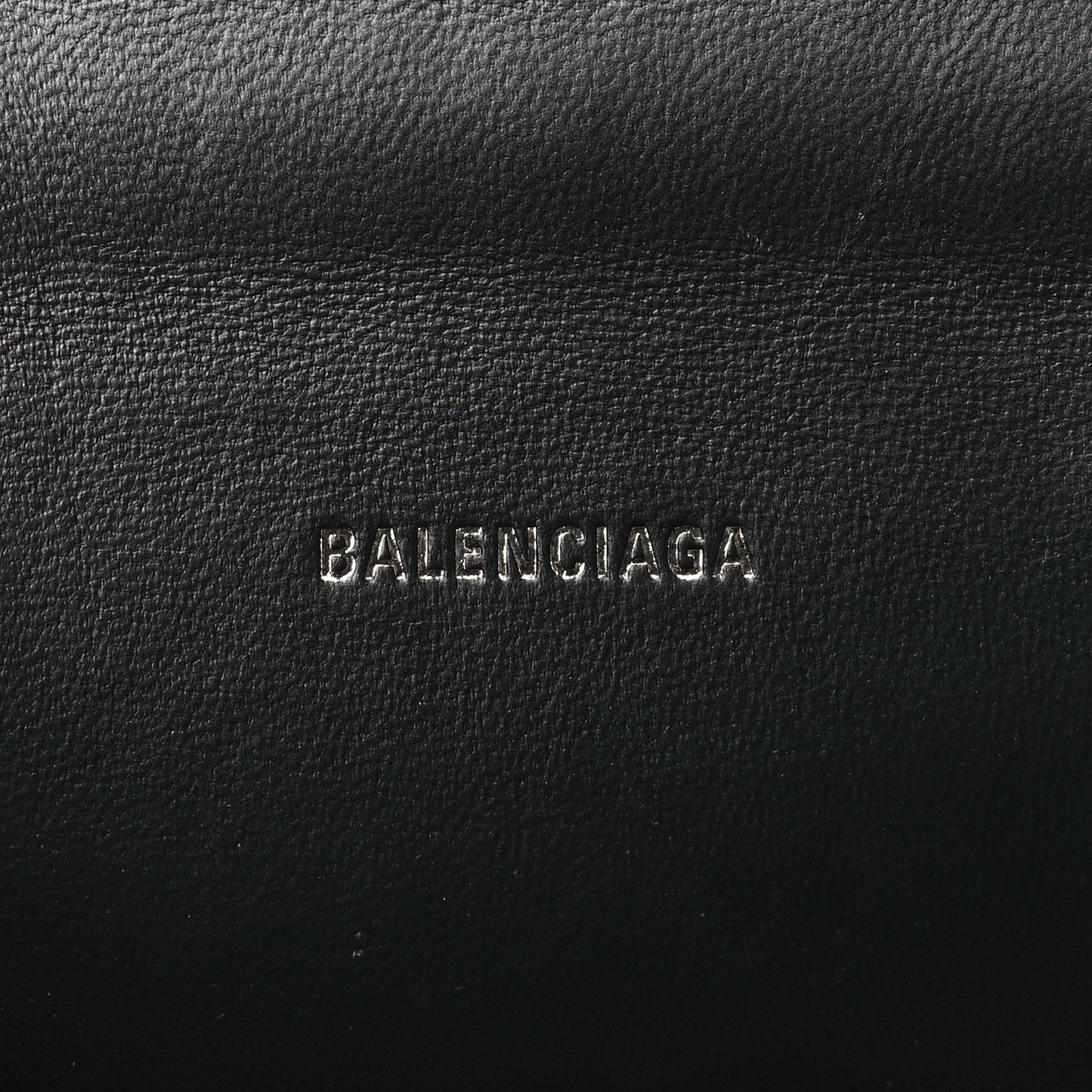 Grained Calfskin Hourglass Top Handle Bag XS Black