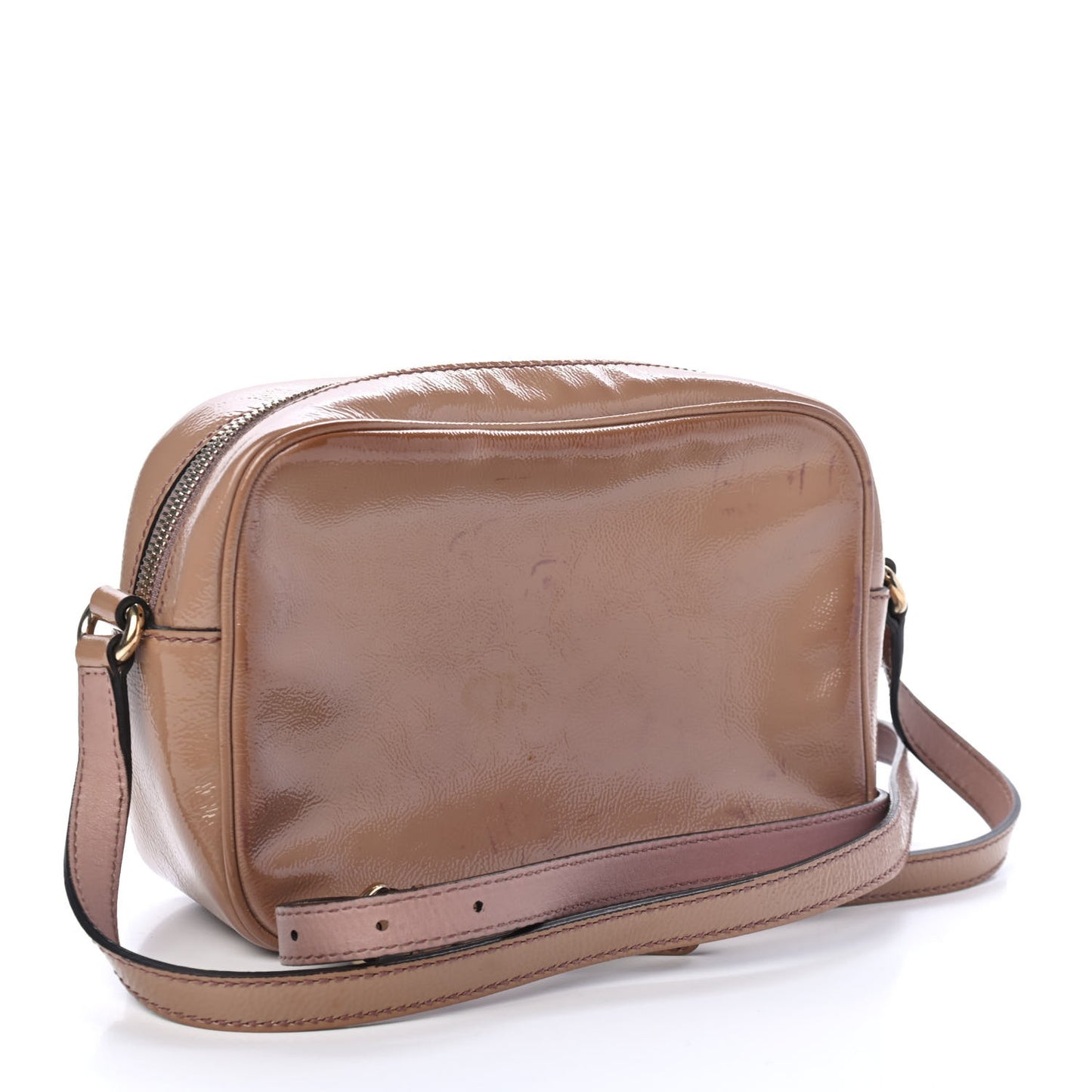 Vernice Naplack Small Soho Disco Bag Dark Cipria