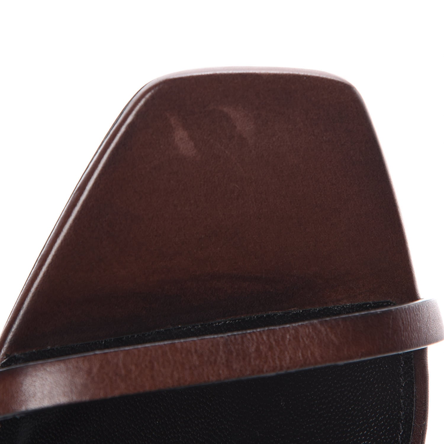 Saint Laurent Calfskin Opyum Sandals 37 Brown 9 of 10