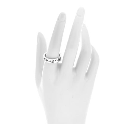 Gucci Sterling Silver Narrow GucciGhost Hamlet Skull Ring 60 9 2 of 6