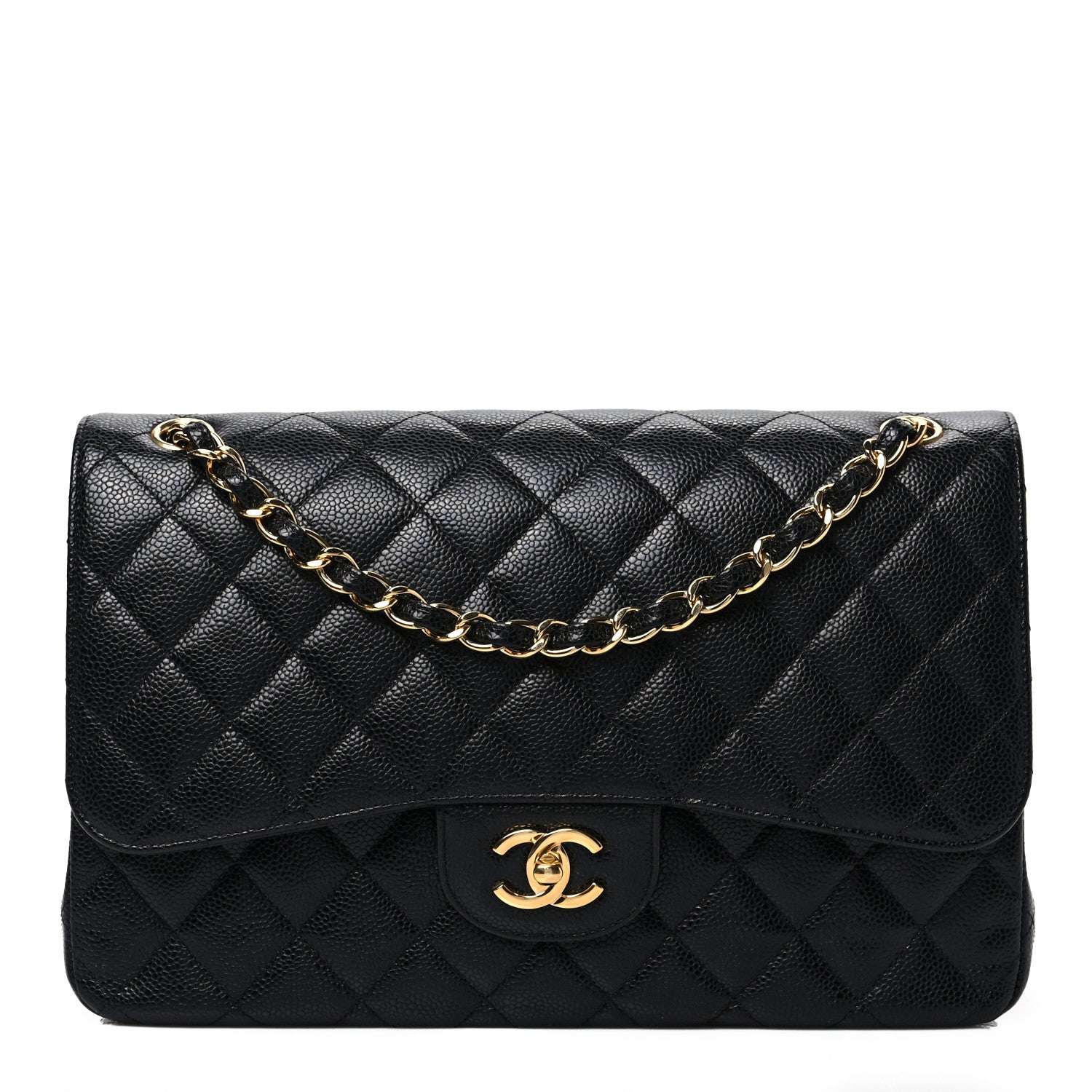 Chanel Caviar Quilted Jumbo Double Flap Black 1 of 8