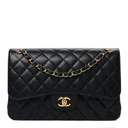 Chanel Caviar Quilted Jumbo Double Flap Black 1 of 8
