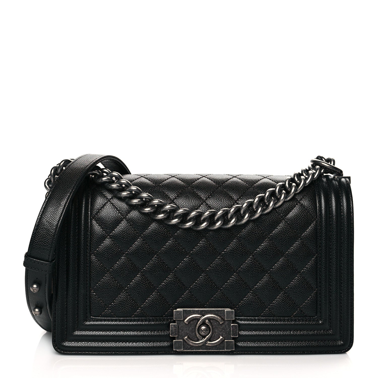 Chanel Caviar Quilted Medium Boy Flap Black 1 of 10
