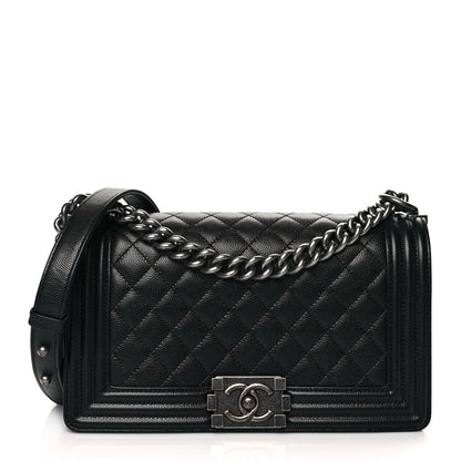 Chanel Caviar Quilted Medium Boy Flap Black 1 of 10