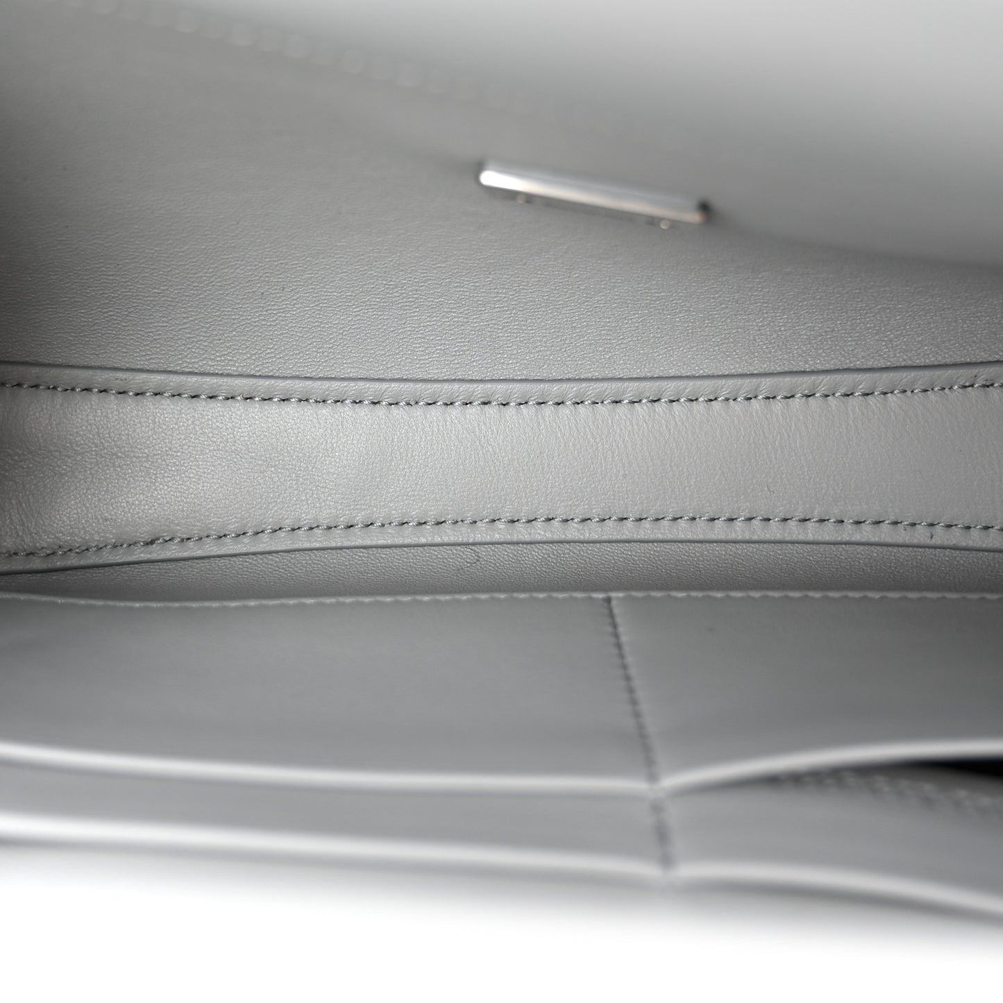 Smooth Calfskin Small Bel Air Clutch On Strap Cloud Grey