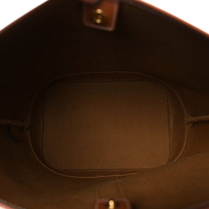 Celine Triomphe Canvas Calfskin Small Bucket Bag Tan 5 of 8