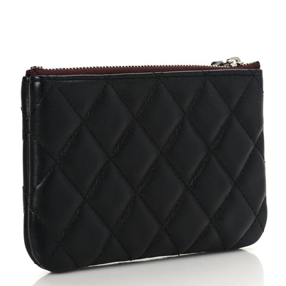 Chanel Lambskin Quilted Small Cosmetic Case Black 3 of 9