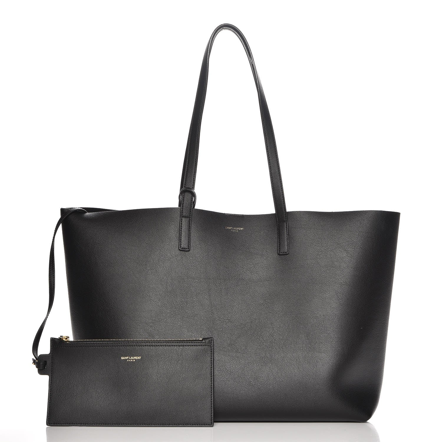 Saint Laurent Calfskin Large Shopping Tote Black 5 of 10