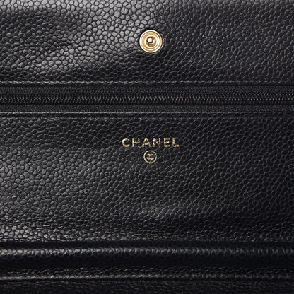 Chanel Caviar Quilted Wallet On Chain WOC Black 6 of 9