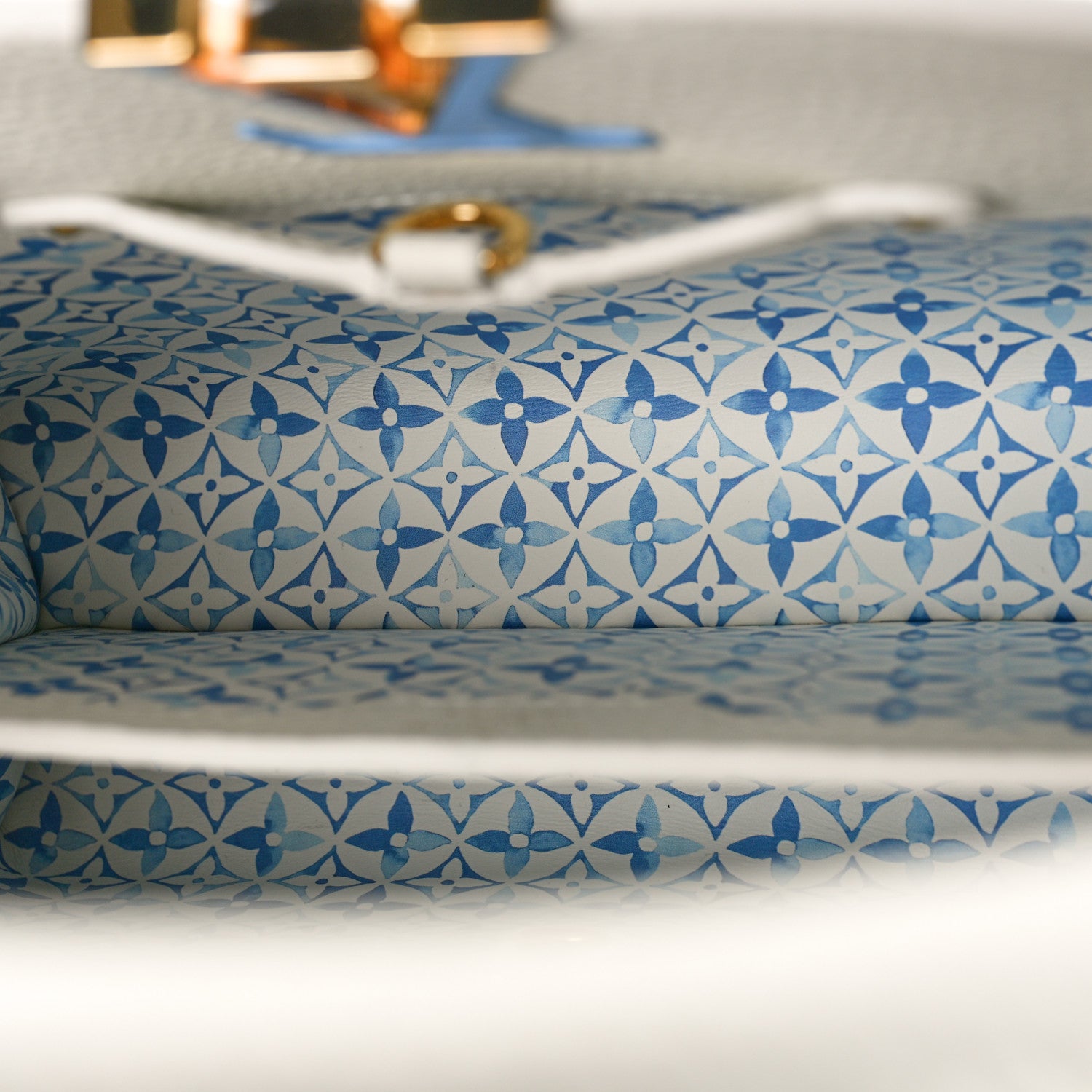 Louis Vuitton Taurillon Tile Capucines BB Snow White Provence Blue 5 of 8