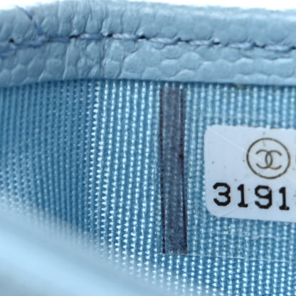Chanel Caviar Quilted Card Holder Light Blue 8 of 9