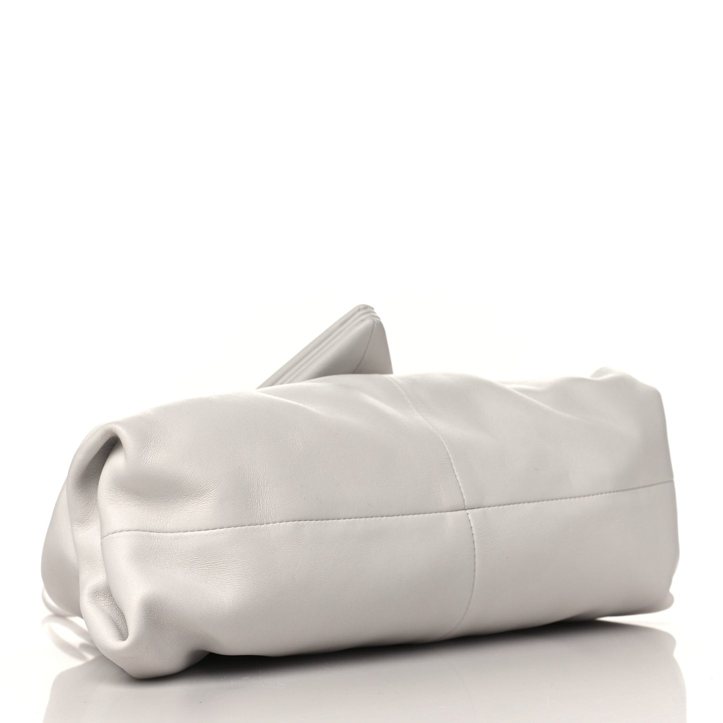 Lambskin BV Trine Clutch Bianco